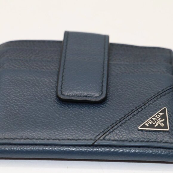 Prada Card Case 2MC049 Men's Bi-Fold Business Card Holder VIT.MICRO GRAIN Baltic - Picture 5 of 14